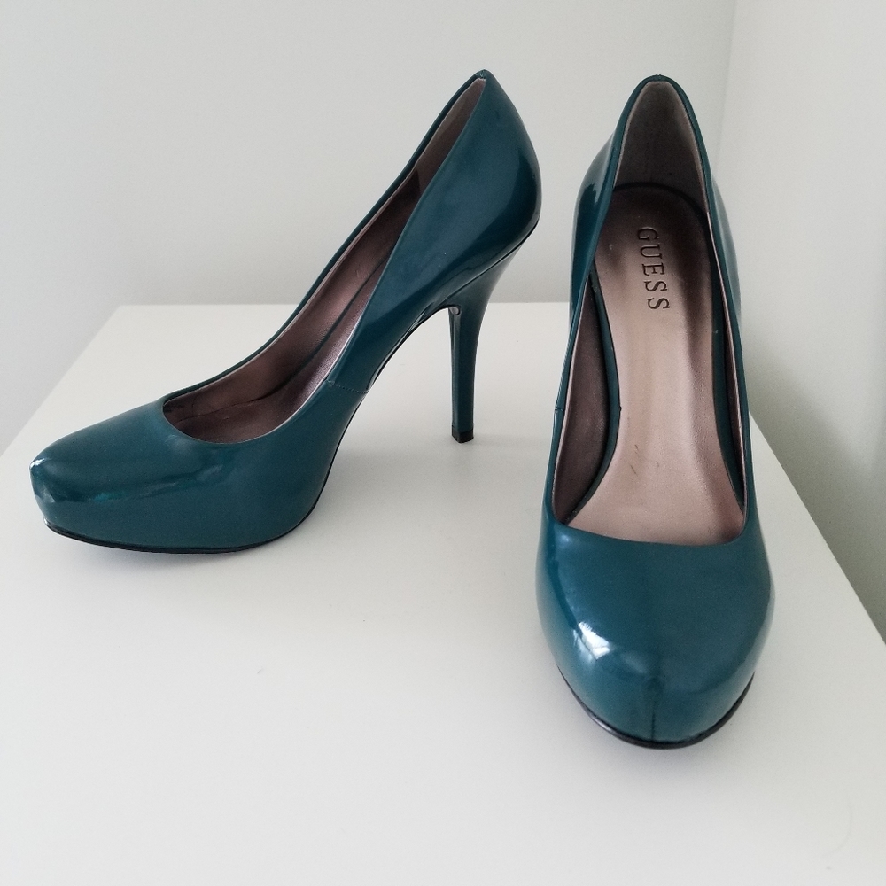 Teal Guess Platform Heels